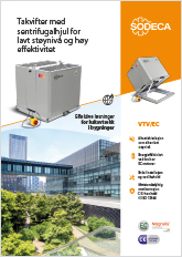 TAKVIFTER MED SENTRIFUGALHJUL FOR LAVT STØYNIVÅ OG HØY EFFEKTIVITET